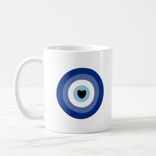 Evil Eye Symbol Protection Koffiemok (Links)