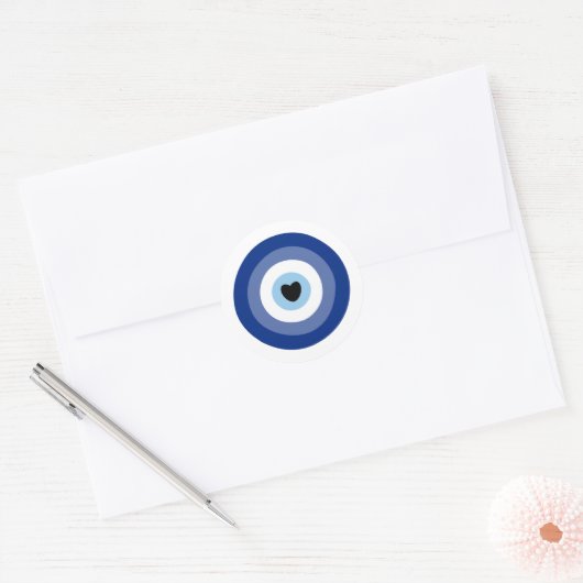 Evil Eye Symbol Protection Ronde Sticker (Envelop)