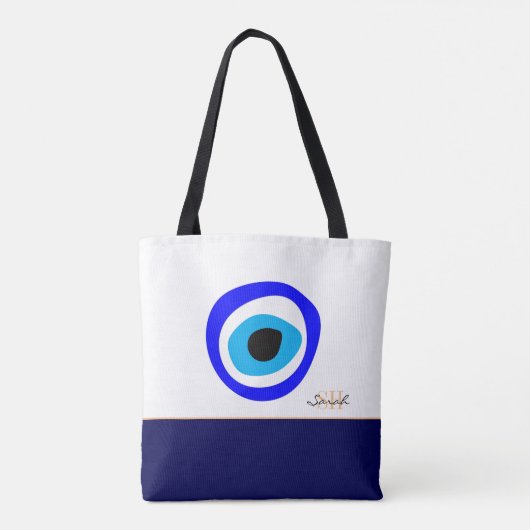 Evil Eye Talisman & Arabic Amulet Bag/Greek Charm Tote Bag (Achterkant)