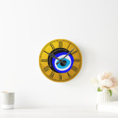 Evil Eye Talisman & Arabic Amulet/Greek Blesset Ronde Klok (Huis)