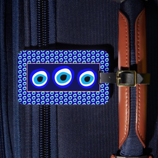 Evil Eye Talisman & Arabic Amulet/Turks, Grieks Bagagelabel (Voorkant Insitu 4)