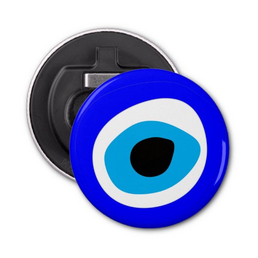 Evil Eye Talisman & Arabic Amulet/Turks, Grieks Button Flesopener (Voorkant)