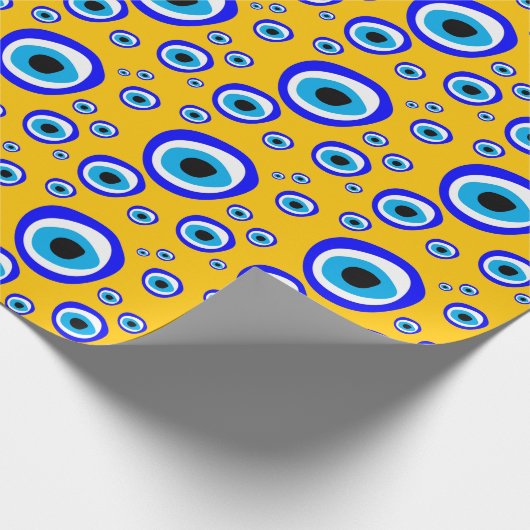 Evil Eye Talisman & Arabic Amulet/Turks, Grieks Cadeaupapier (Hoek)