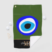 Evil Eye Talisman & Arabic Amulet/Turks, Grieks Golfhanddoek (Insitu)