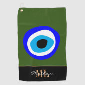 Evil Eye Talisman & Arabic Amulet/Turks, Grieks Golfhanddoek (Voorkant)