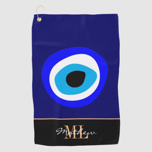 Evil Eye Talisman & Arabic Amulet/Turks, Grieks Golfhanddoek (Voorkant)