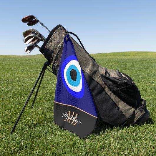 Evil Eye Talisman & Arabic Amulet/Turks, Grieks Golfhanddoek (Groen)