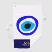 Evil Eye Talisman & Arabic Amulet/Turks, Grieks Golfhanddoek (Insitu)