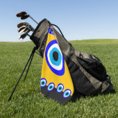Evil Eye Talisman & Arabic Amulet/Turks, Grieks Golfhanddoek (Groen)