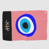 Evil Eye Talisman & Arabic Amulet/Turks, Grieks Golfhanddoek (Horizontaal)