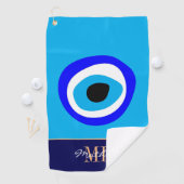 Evil Eye Talisman & Arabic Amulet/Turks, Grieks Golfhanddoek (Insitu)