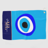 Evil Eye Talisman & Arabic Amulet/Turks, Grieks Golfhanddoek (Horizontaal)