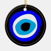 Evil Eye Talisman & Arabic Amulet/Turks, Grieks Keramisch Ornament (Voorkant)