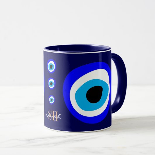 Evil Eye Talisman & Arabic Amulet/Turks, Grieks Mok (Voorkant rechts)