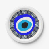 Evil Eye Talisman & Arabic Amulet/Turks, Grieks Papieren Bordje (Voorkant)