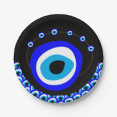 Evil Eye Talisman & Arabic Amulet/Turks, Grieks Papieren Bordje (Voorkant)