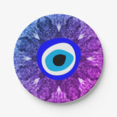 Evil Eye Talisman & Arabic Amulet/Turks, Grieks Papieren Bordje (Voorkant)