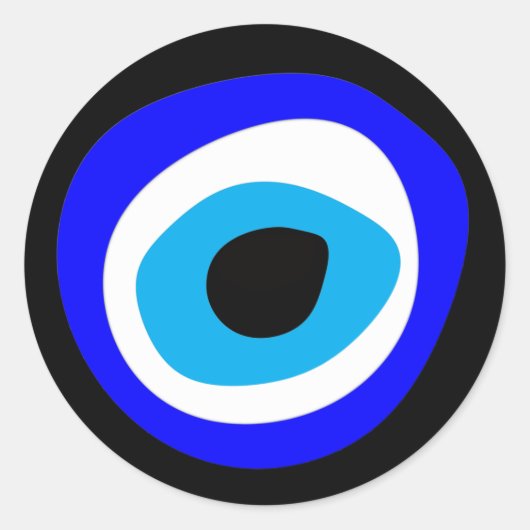 Evil Eye Talisman & Arabic Amulet/Turks, Grieks Ronde Sticker (Voorkant)