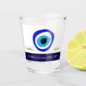Evil Eye Talisman & Arabic Amulet/Turks, Grieks Shot Glas (Voorkant)