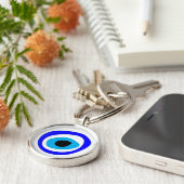 Evil Eye Talisman & Arabic Amulet/Turks, Grieks Sleutelhanger (Zijkant)