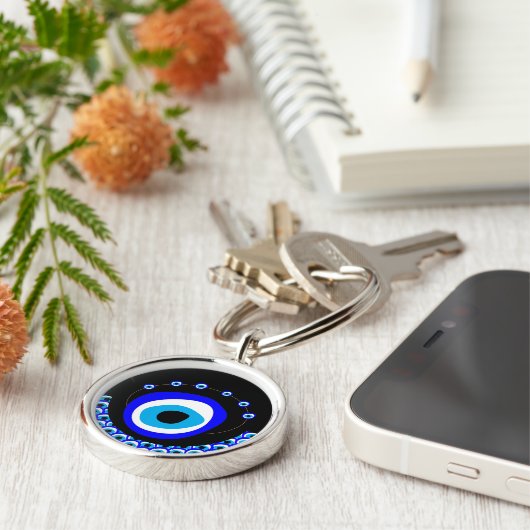 Evil Eye Talisman & Arabic Amulet/Turks, Grieks Sleutelhanger (Zijkant)