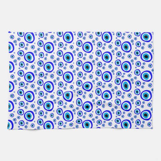 Evil Eye Talisman & Arabic Amulet/Turks, Grieks Theedoek (Horizontaal)