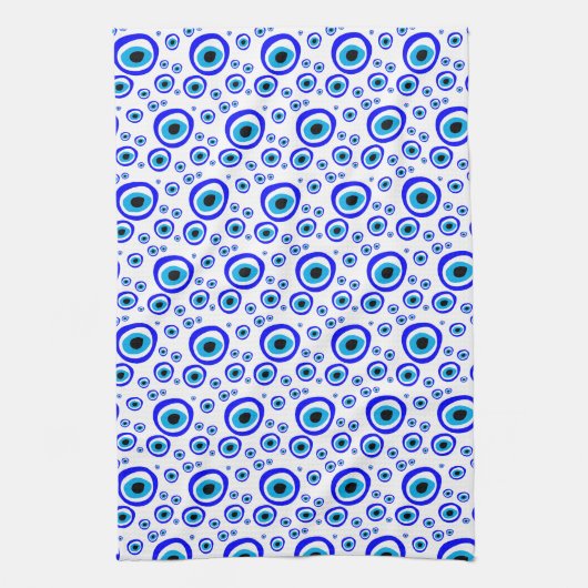 Evil Eye Talisman & Arabic Amulet/Turks, Grieks Theedoek (Verticaal)