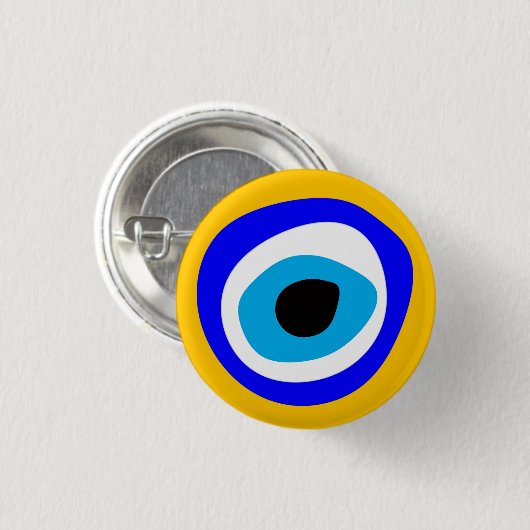 Evil Eye Talisman & Arabic Amulet/Turkse mode Ronde Button 3,2 Cm (Voorkant /achterkant)