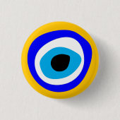 Evil Eye Talisman & Arabic Amulet/Turkse mode Ronde Button 3,2 Cm (Voorkant)