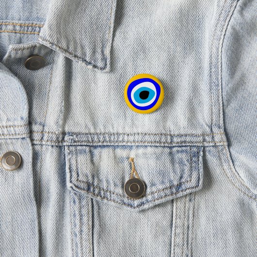 Evil Eye Talisman & Arabic Amulet/Turkse mode Ronde Button 3,2 Cm (In situ)