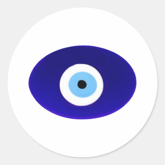 Evil Eye Talisman Ronde Sticker (Voorkant)