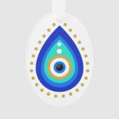 Evil Eye Tear Drop Nazar Protection Ornament (voorkant)