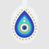 Evil Eye Tear Drop Nazar Protection Ornament (achterkant)