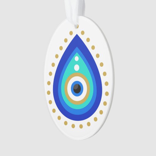Evil Eye Tear Drop Nazar Protection Ornament (voorkant)