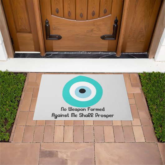 Evil Eye Turquoise Nazar Heilige Symbool Beschermi Deurmat (Buiten)