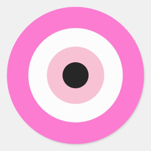 Evil Eye Ward van borstkanker Ronde Sticker (Voorkant)