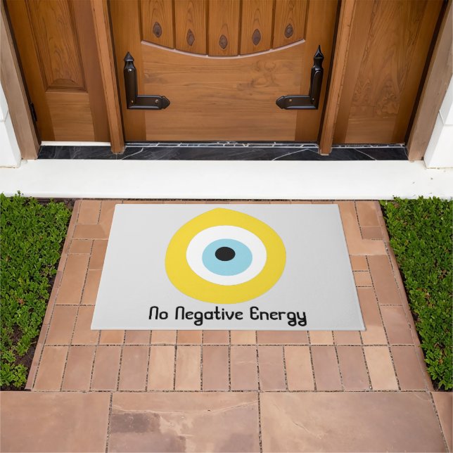 Evil Eye Yellow Nazar Geen negatieve energiebesche Deurmat (Buiten)