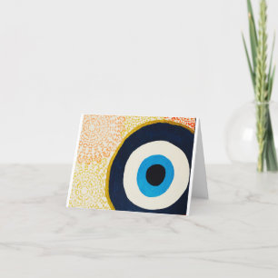 Evil Eye zegeningen en bescherming kaart. Bedankkaart