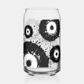 Evil Eye Zwart & Wit Drinkware Set Blikvorm Glas (Achterkant)