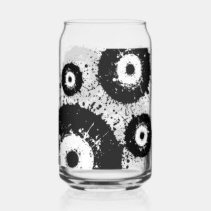 Evil Eye Zwart & Wit Drinkware Set Blikvorm Glas