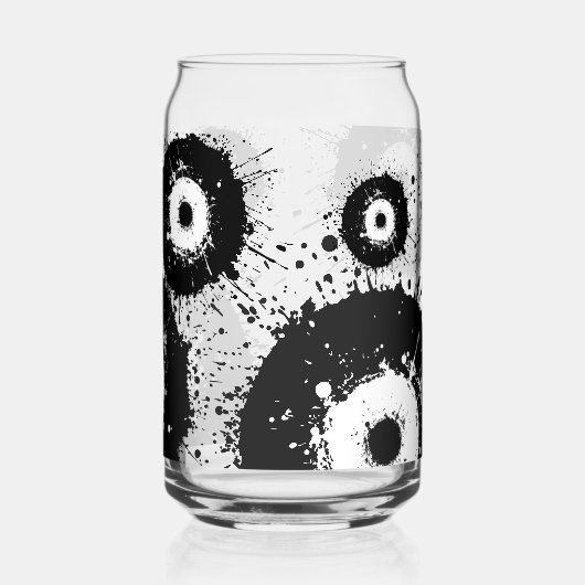 Evil Eye Zwart & Wit Drinkware Set Blikvorm Glas (Links)
