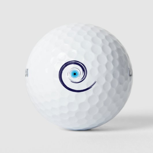 Evil EyeEvil Eye Artistic Blue Greek Golfballen (Voorkant)