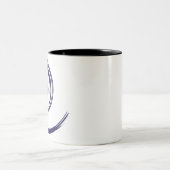 Evil EyeEvil Eye Artistic Blue Greek Tweekleurige Koffiemok (Center)