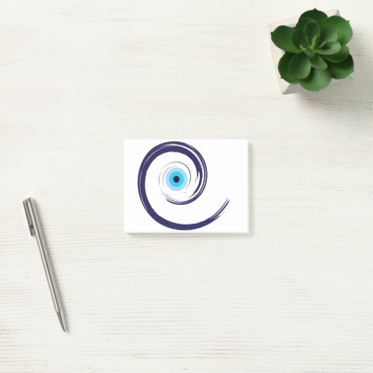 Evil EyeEvil Eye Artistic Blue Grieks Post-it® Notes (Kantoor)