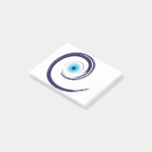 Evil EyeEvil Eye Artistic Blue Grieks Post-it® Notes (Schuin)