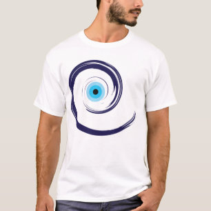 Evil EyeEvil Eye Artistic Blue Grieks T-shirt