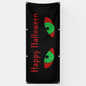 Evil Eyes Happy Halloween Spandoek (Verticaal)