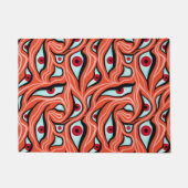 Evil Eyes Pattern - Abstracte rode ogen op Sinaasa Deurmat (Voorkant)