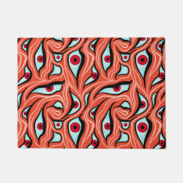 Evil Eyes Pattern - Abstracte rode ogen op Sinaasa Deurmat