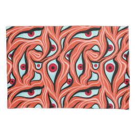 Evil Eyes Pattern - Abstracte rode ogen op Sinaasa Kussensloop